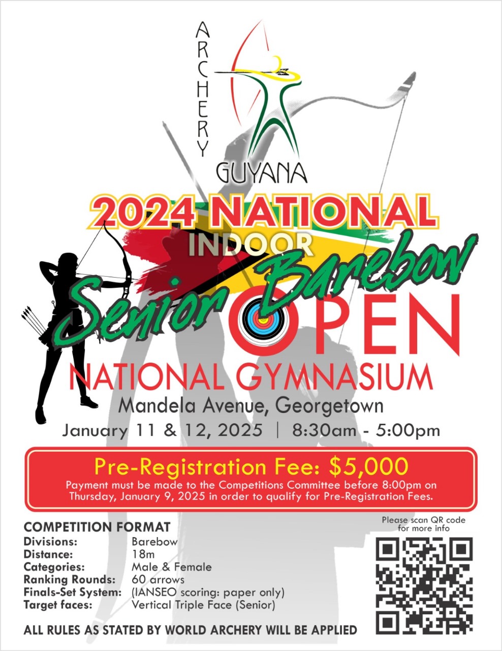 Archery Guyana's 2024 National Indoor Senior Barebow Open