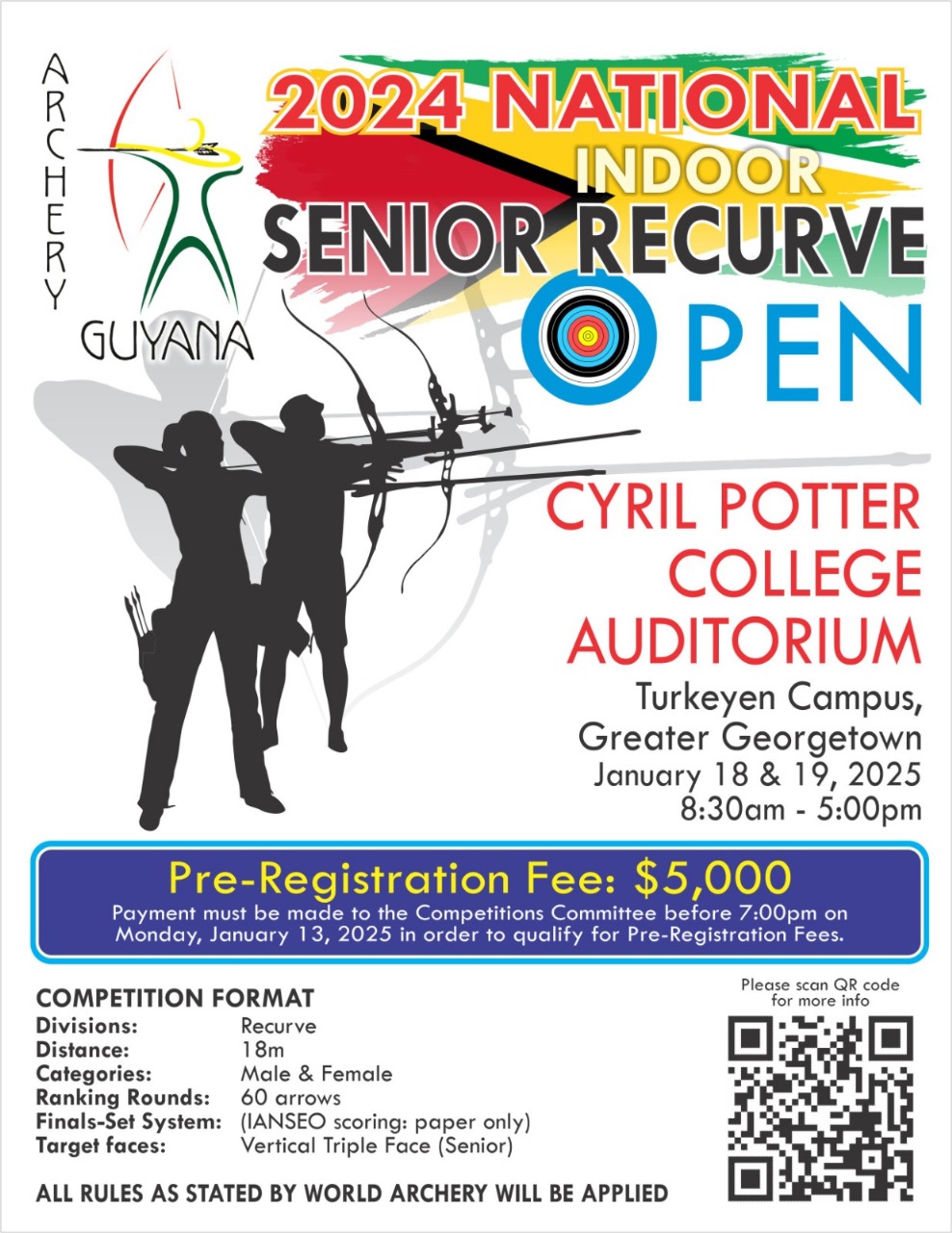 Archery Guyana's 2024 National Indoor Senior Recurve Open