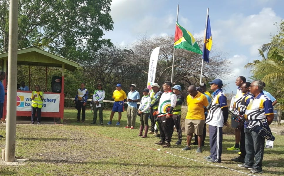 Robert Singh, representing Archery Guyana in an impromptu intercountry competition